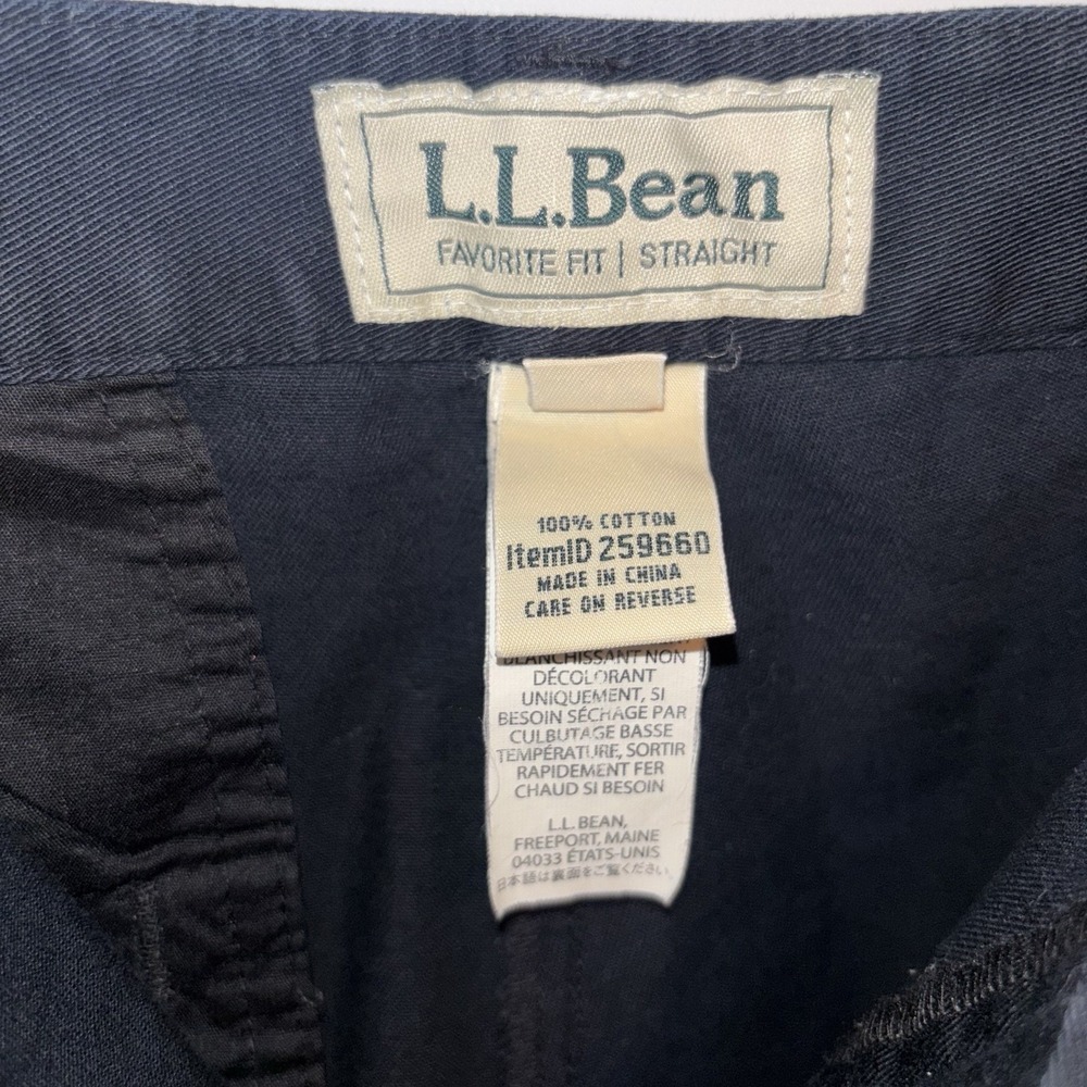 L.L. Bean Favorite Fit Straight Pants Navy Size 12 - Picture 3 of 7